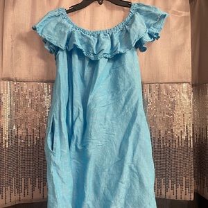 Tommy Bahama linen off the shoulder dress size large